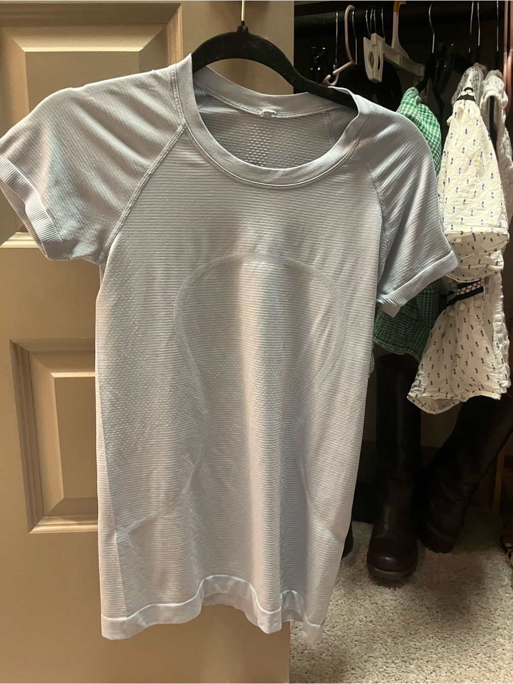 lululemon athletica Light Blue Short-Sleeve Tee